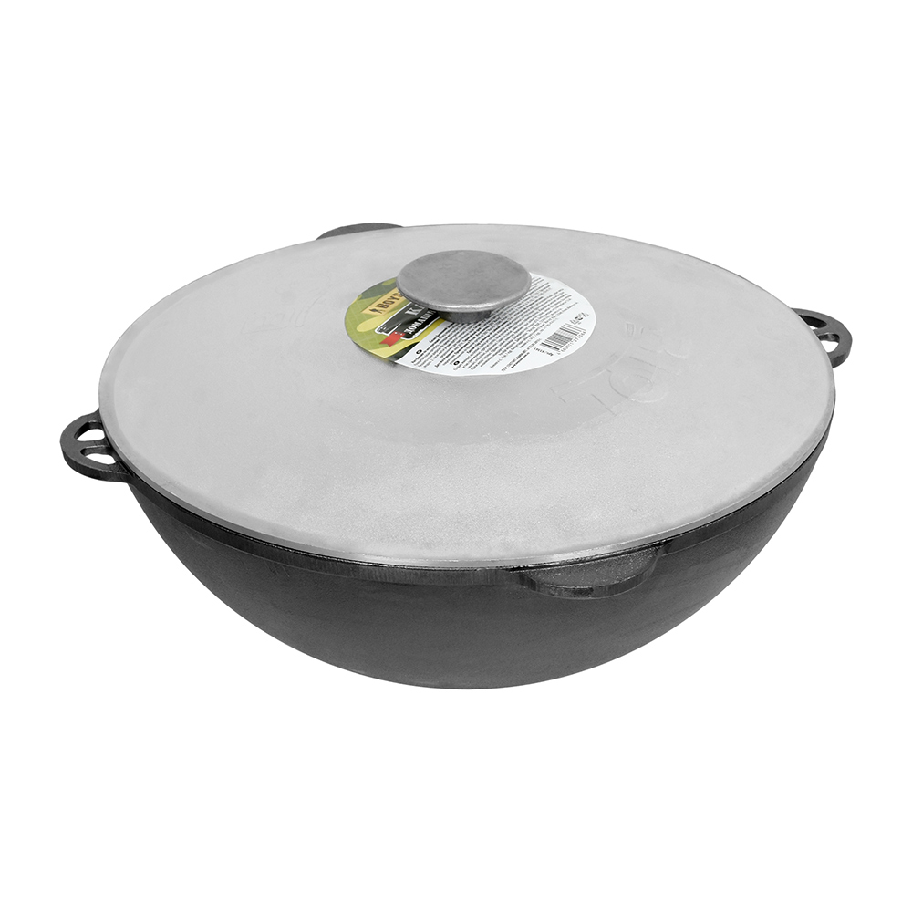 Казан чугунный 12 л с крышкой, в чехле (1) "boyscout" 61361