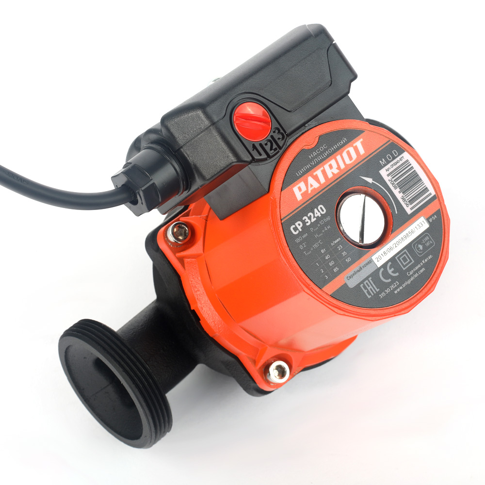 Насос циркуляционный cp-3240  40/60/85 вт (напор 4 м, шнур 0,9 м) (1) "patriot" 315302623