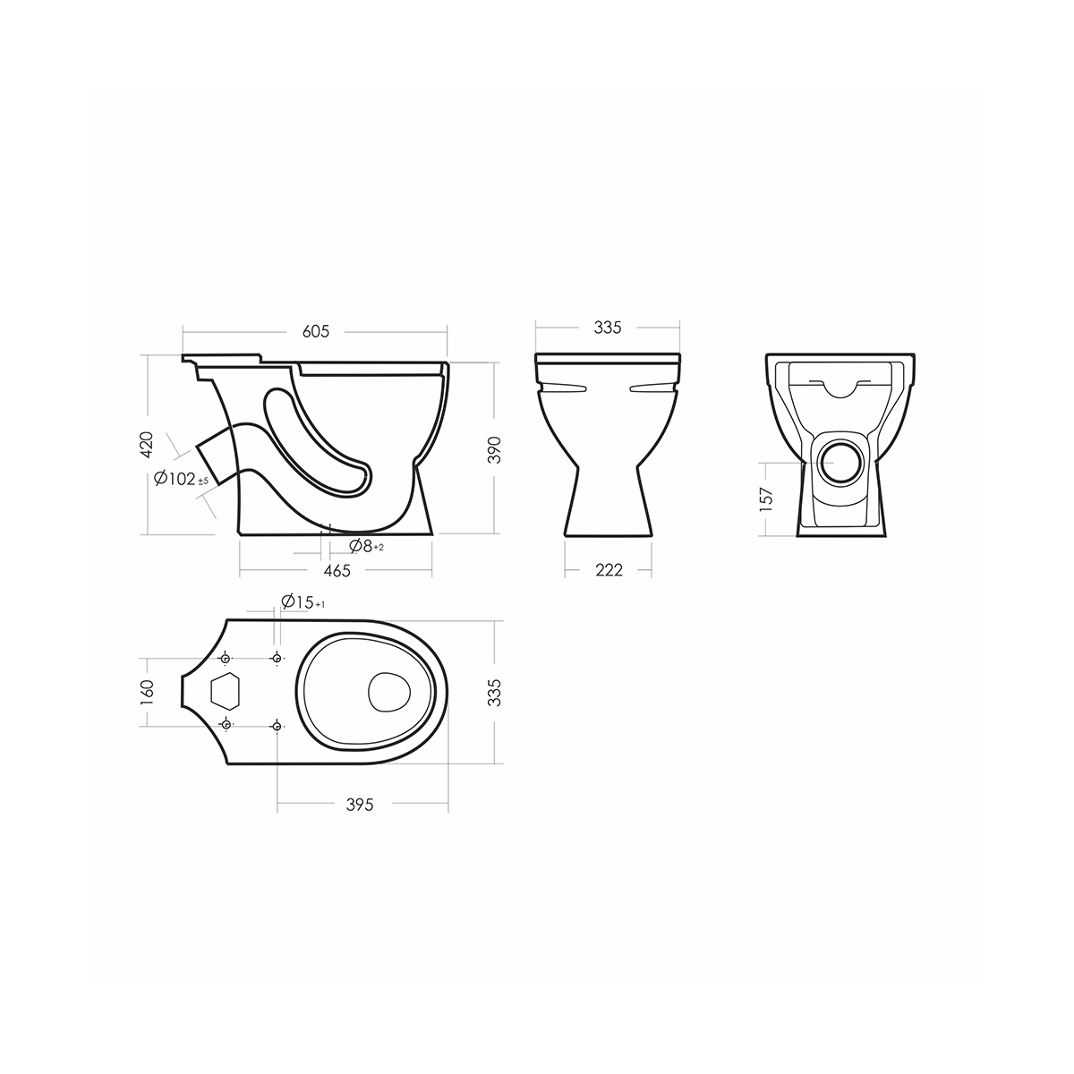 Унитаз напольный "стандарт" комфорт белый "sanita" wc.cc/standart/2-dm/wht.g/s1