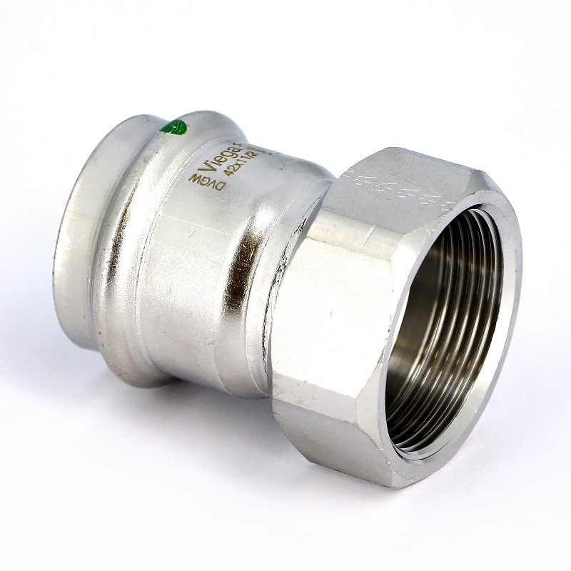 Муфта пресс-В 42х1"1/2 нержавеющая сталь Sanpress Inox VIEGA