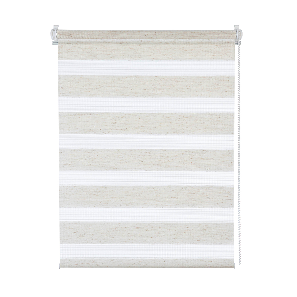 Штора рулонная день/ночь "бейс эко-бежевый" 140*180 см (1/4)