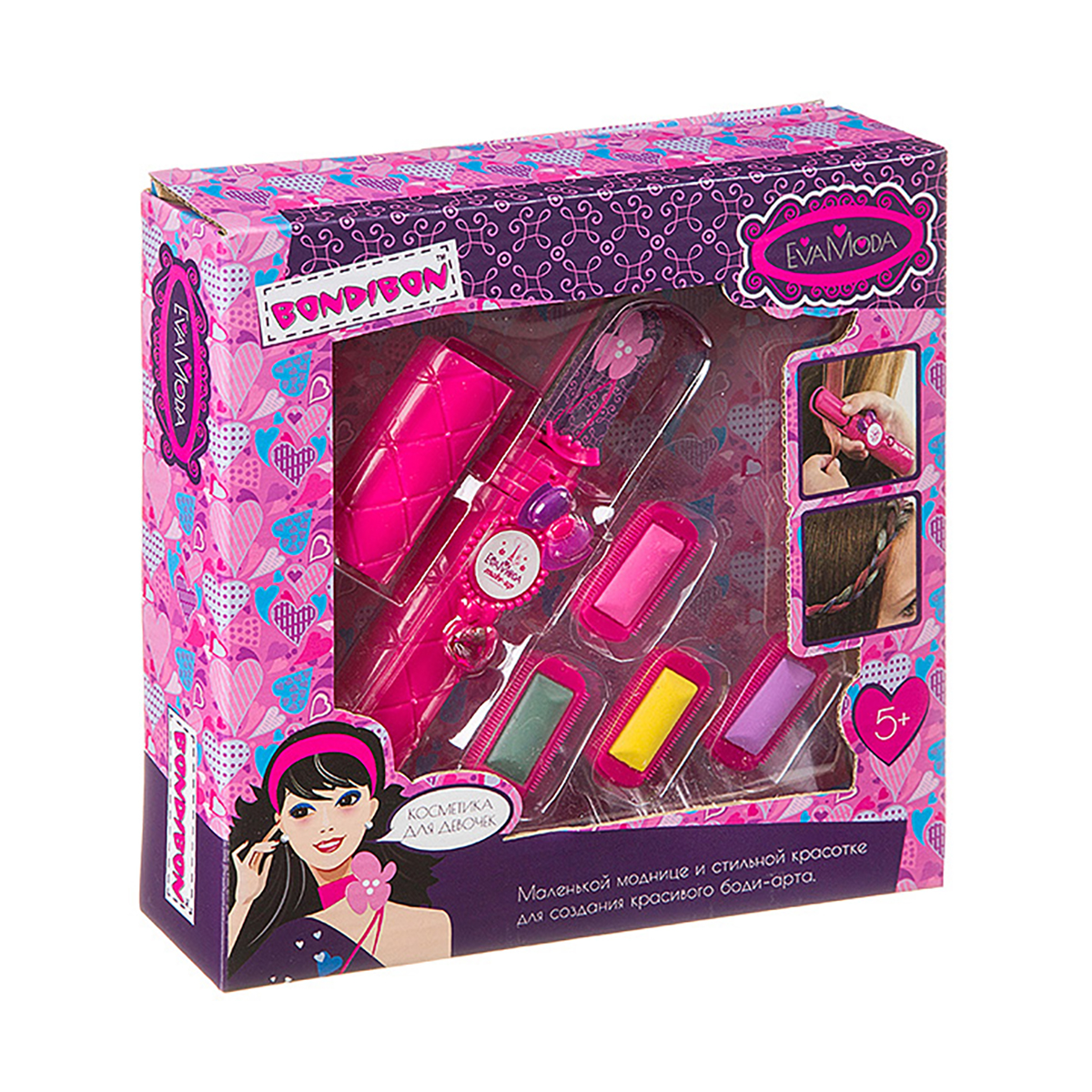 Набор детской декор. косметики "eva moda" "bondibon" вв3782