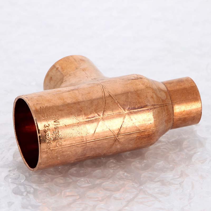 Тройник переходной под пайку 35 х 28 х 22 мм VIEGA медный