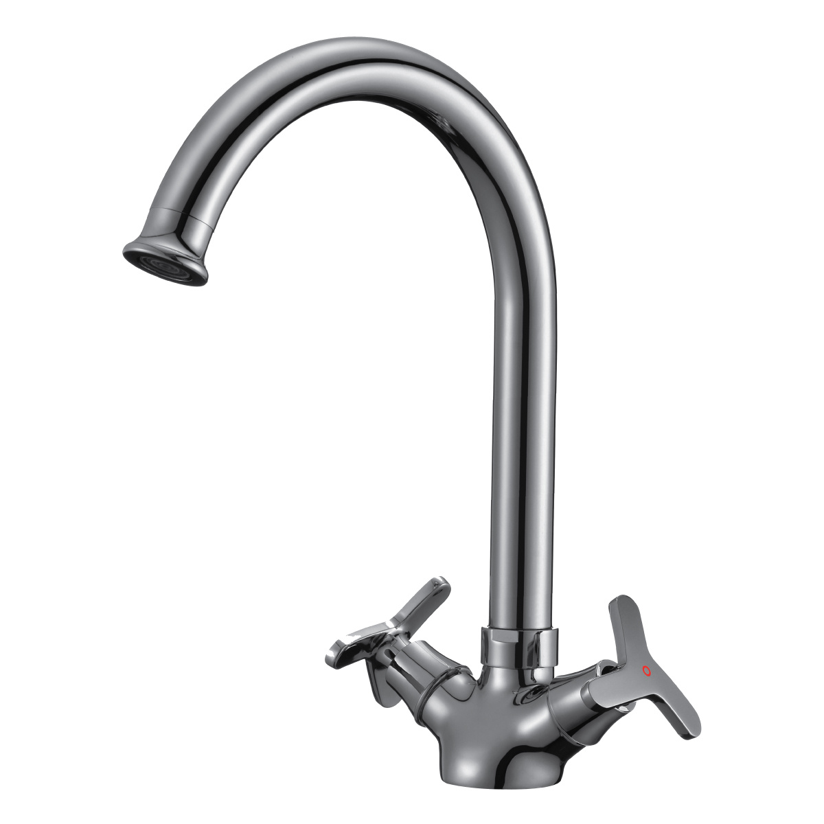 Смеситель для кухни  rs40-72  поворотн. излив, двухвентильный (1/12) "rossinka"