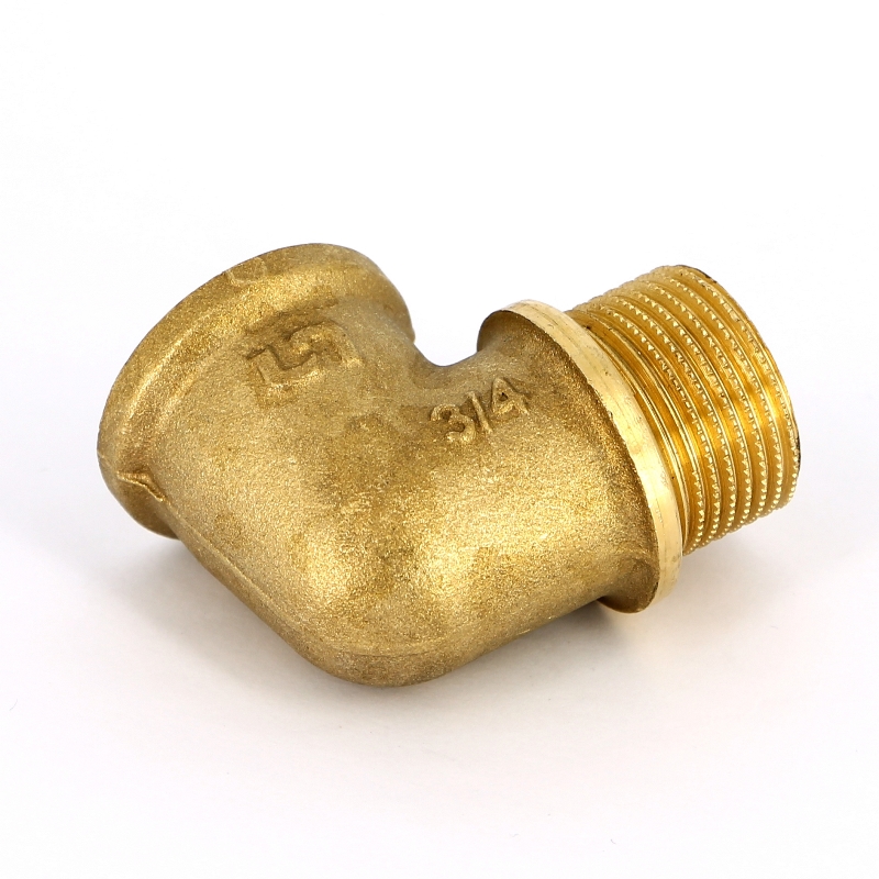 Колено резьбовое ВН 3/4" x 3/4" с упором, латунь UNI-FITT