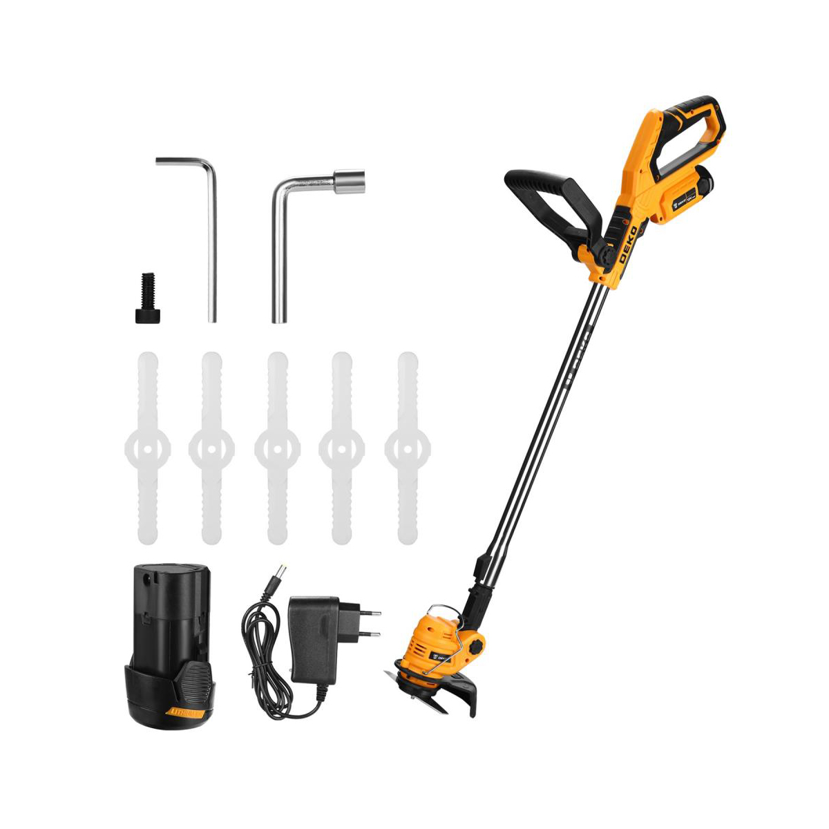 Триммер аккум. dktr12 (аккум. 2 шт.) (1) "deko" 063-4238