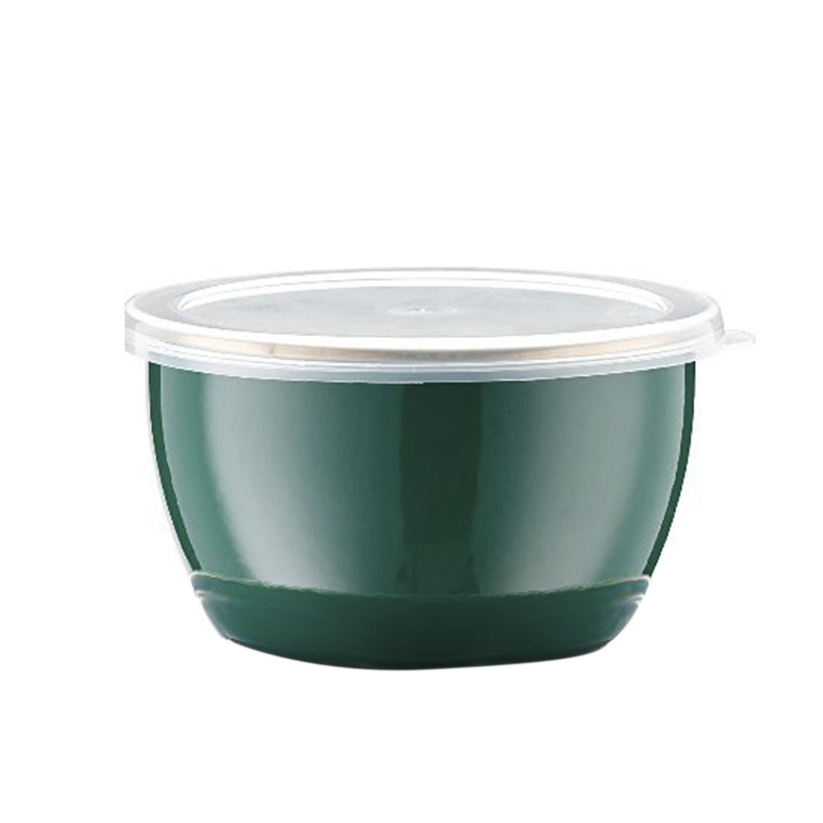 Миска эмалиров. "solo" 2,4 л, 18 см пласт. крышка (1/4) "metrot"