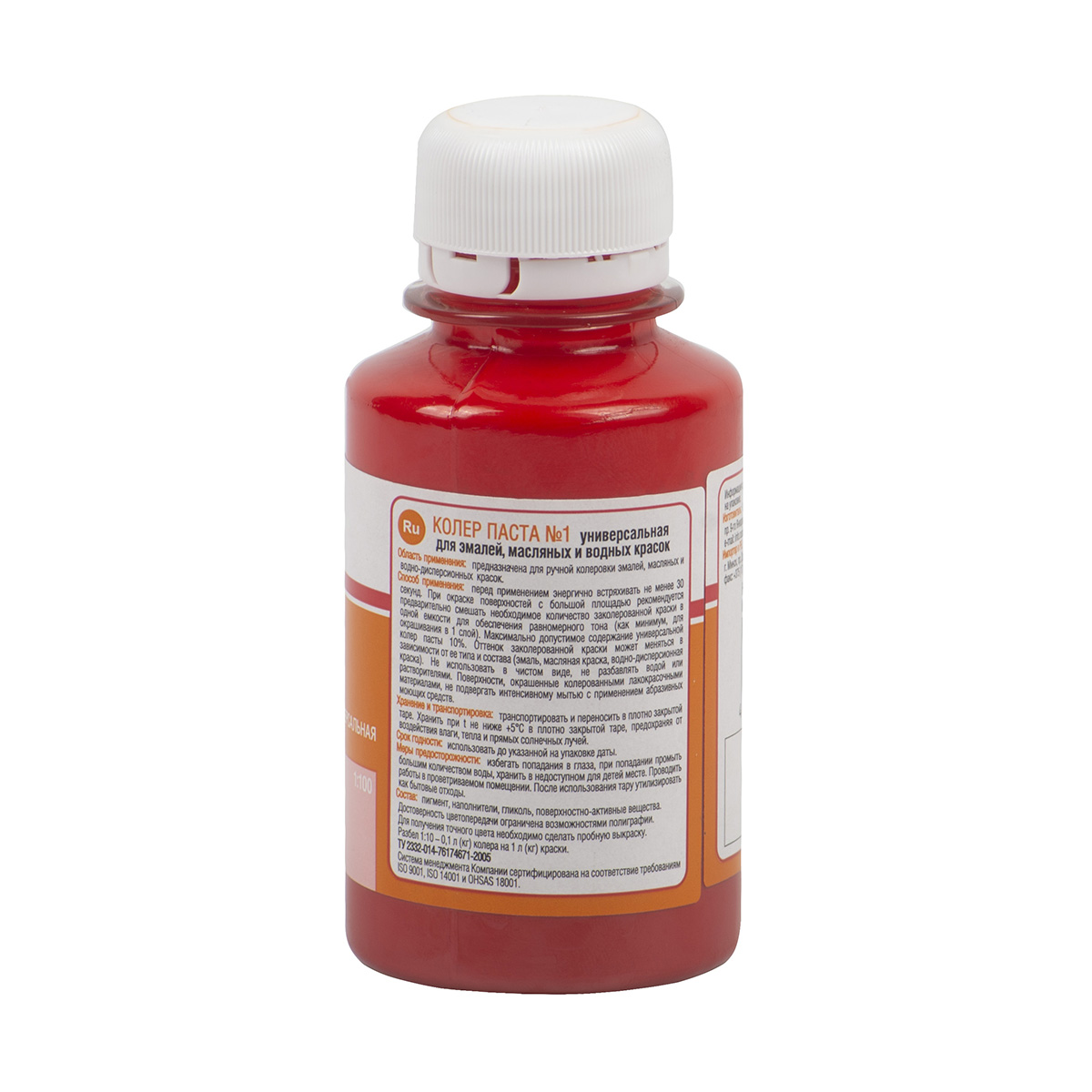 Паста колер. универс. № 01  красная  0,1 л (30) текс