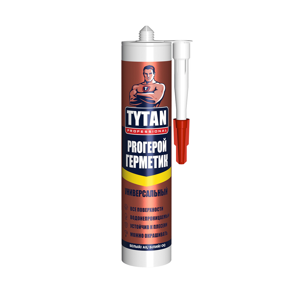 Герметик универсальный "proгерой" белый 280 мл (12) "tytan professional"