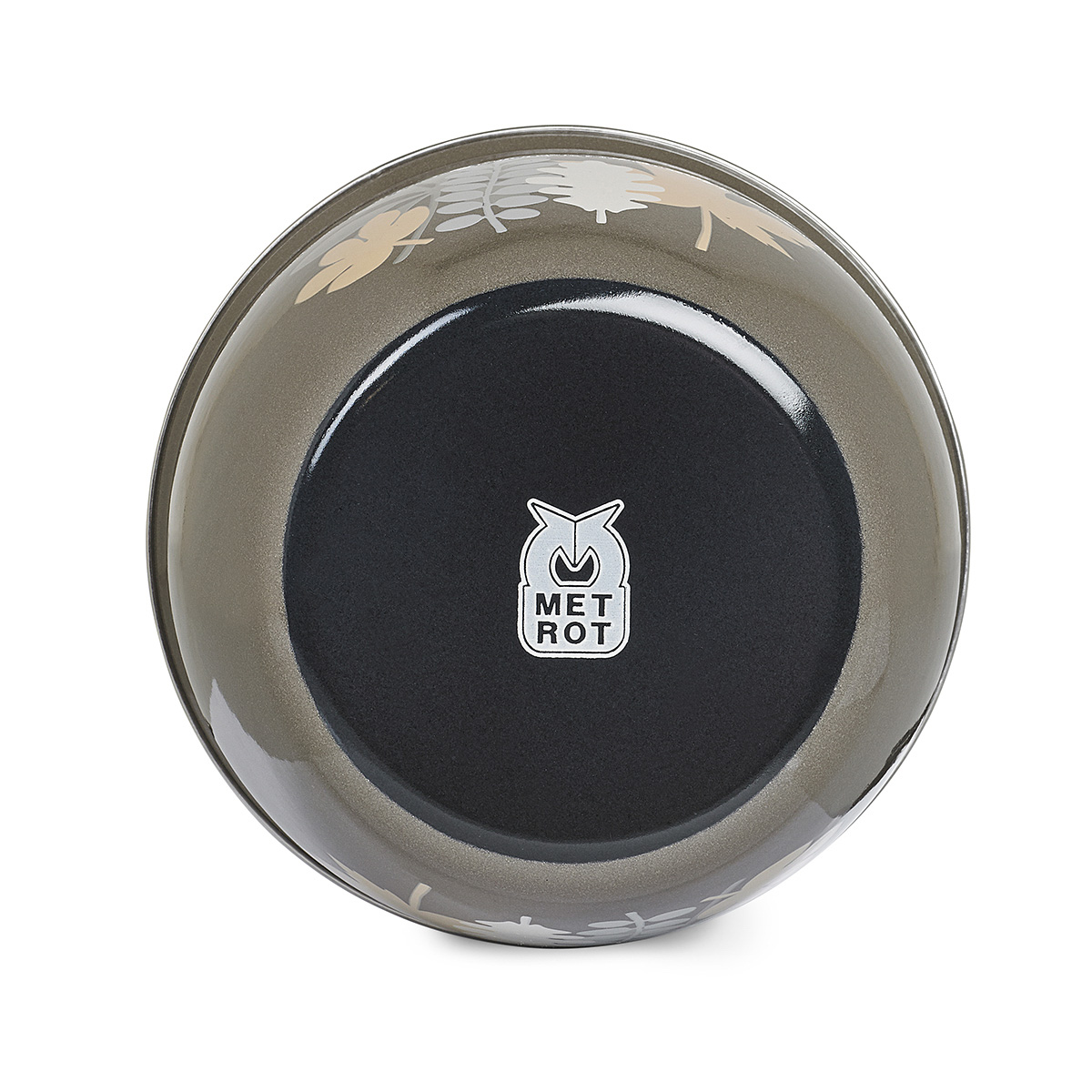 Миска эмалиров. "осенняя соната" 2,4 л, 18 см пласт. крышка (1/4) "metrot"