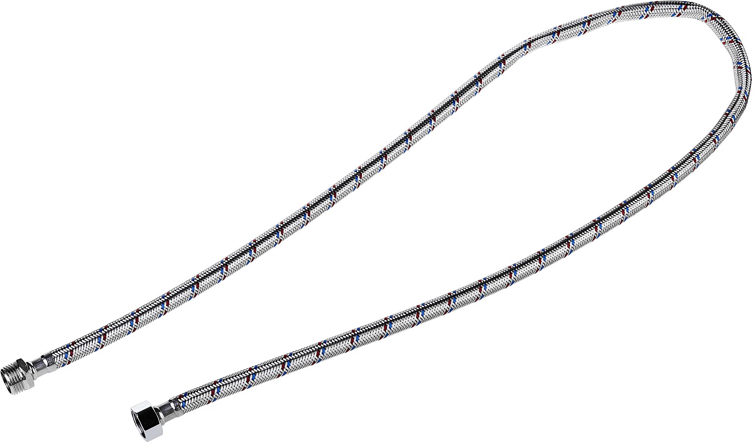 Подводка гибкая ЗУБР для воды, оплетка из нержавеющей стали, г/ш 1/2″ - 1,2м