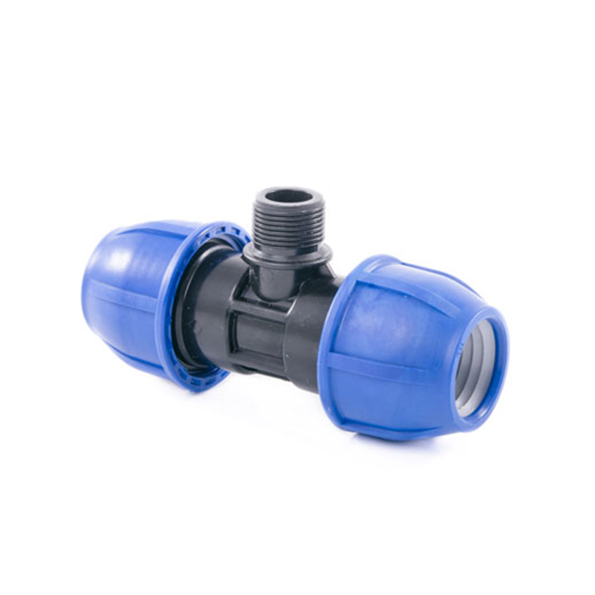 Тройник компрессионный для пнд труб наружн. резьба 25 x 3/4" (20/160) "lammin"