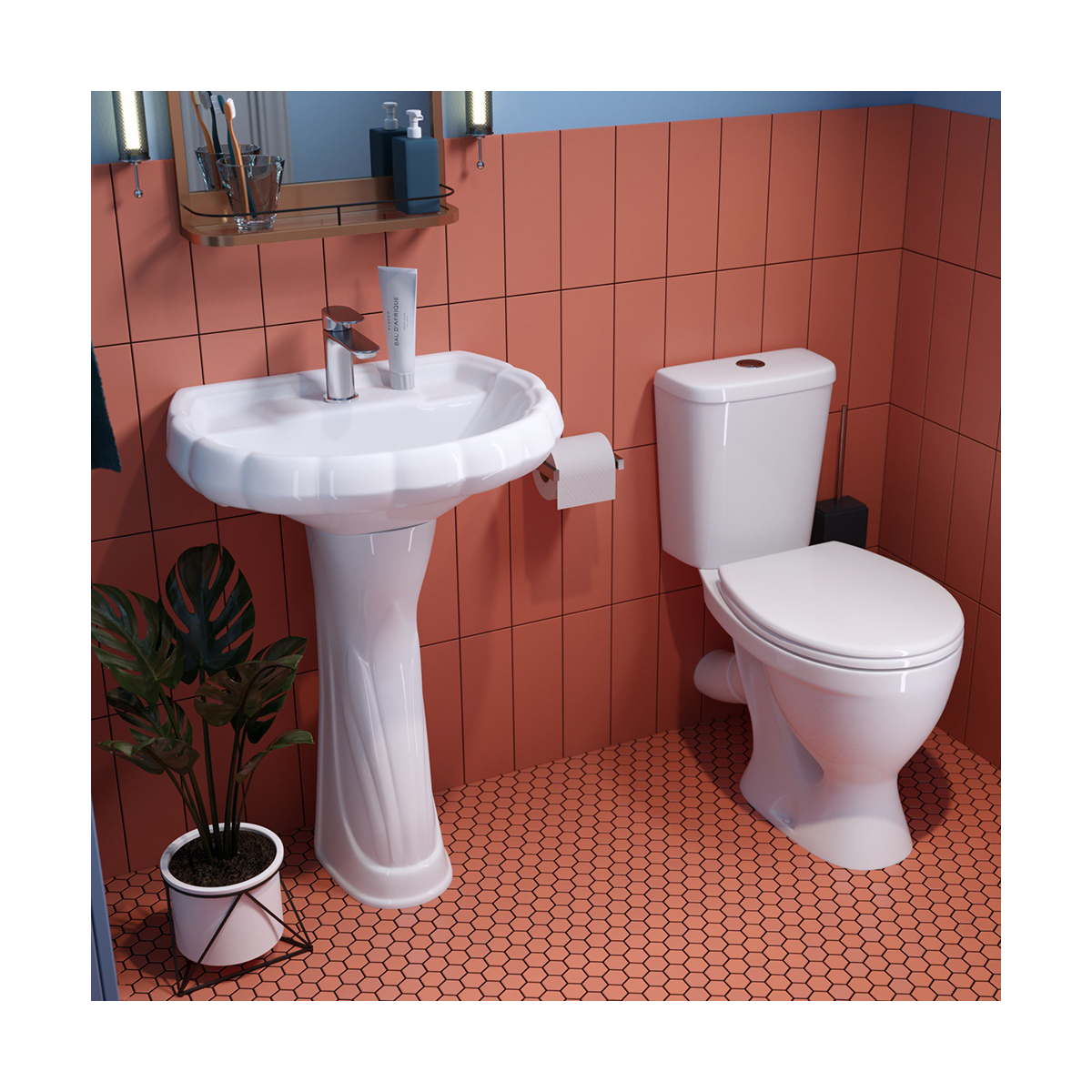 Унитаз напольный "формат" эконом белый "sanita" wc.cc/format/1-p/wht.g/s1