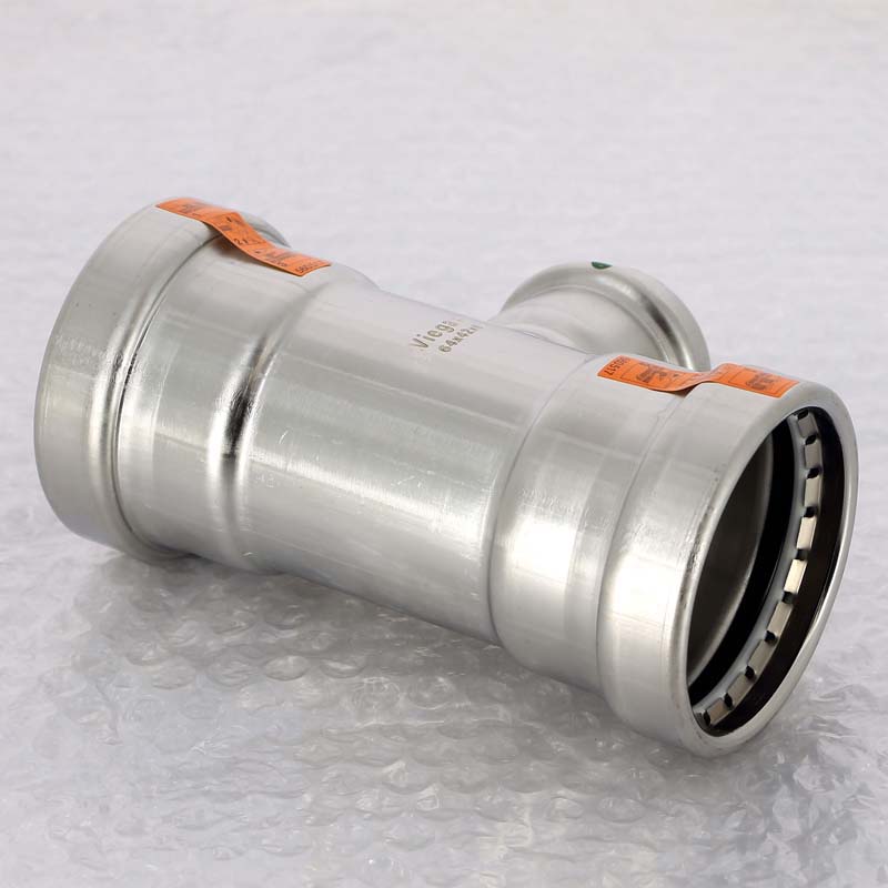 Тройник пресс 64x42x64 нержавеющая сталь Sanpress Inox VIEGA