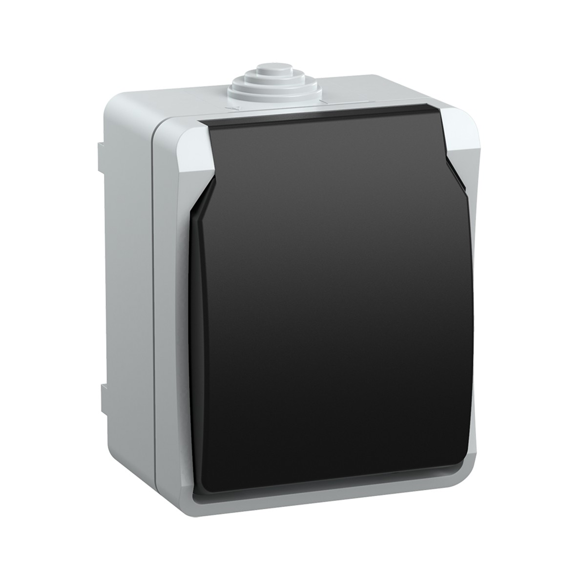 Розетка открыт. уст. "форс" 1 местн. с заземл, с крышкой рсб20-3-фср, ip54 (1/10/100) "iek"