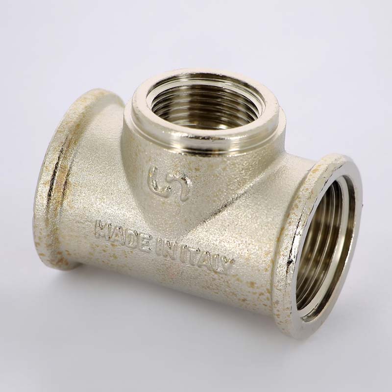 Тройник редукция (ВР) 1" x 3/4" x 1" никель UNI-FITT