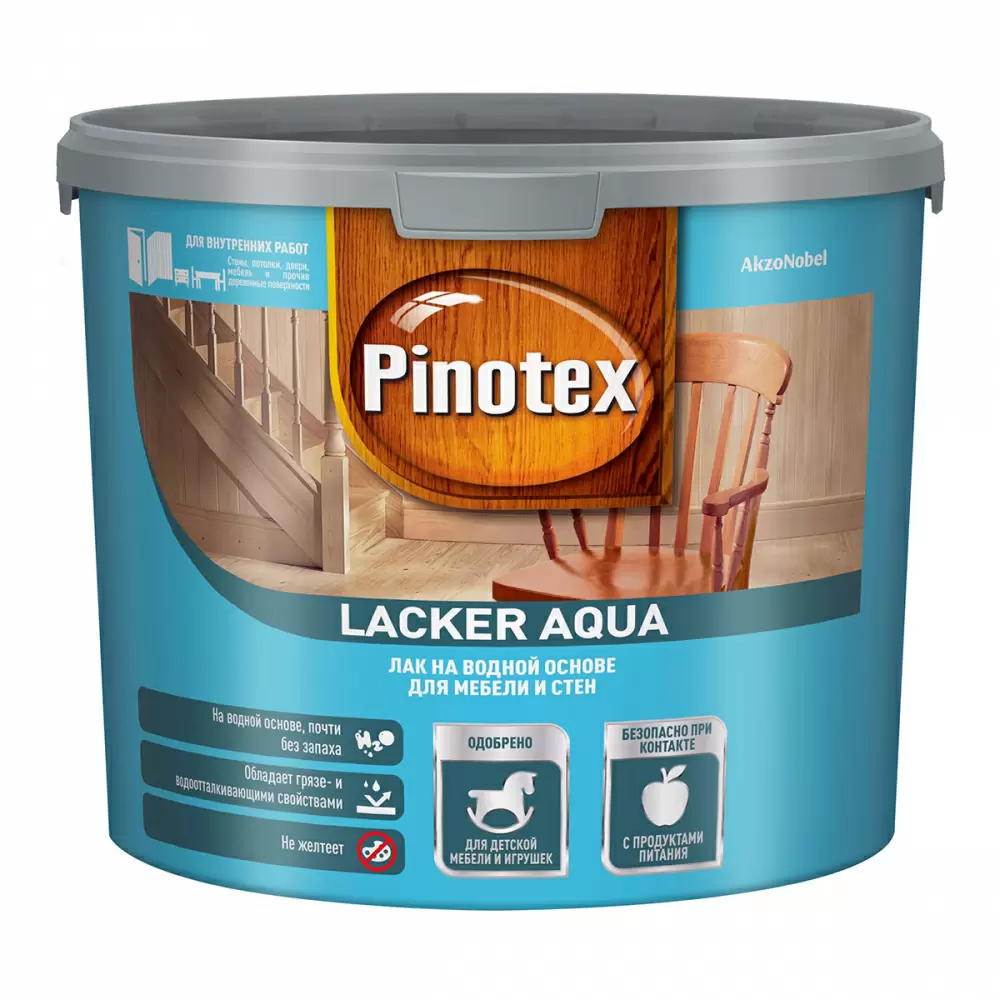 Pinotex Lacker Aqua 10 / Пинотекс Аква Лак на водной основе для стен и мебели матовый