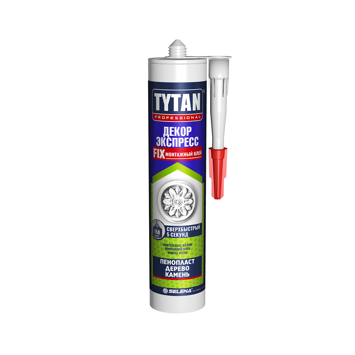 Клей монтажный декор экспресс акрил. 310 мл (12) "tytan professional" россия
