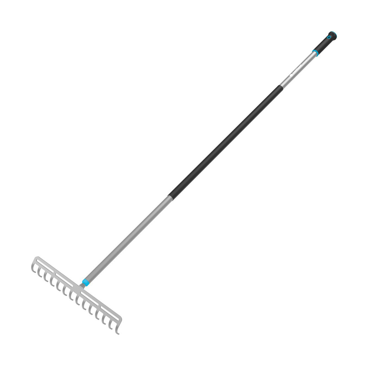 Грабли 14 зубов прямые, алюм. черенок (1/3) "ergo" 40-100