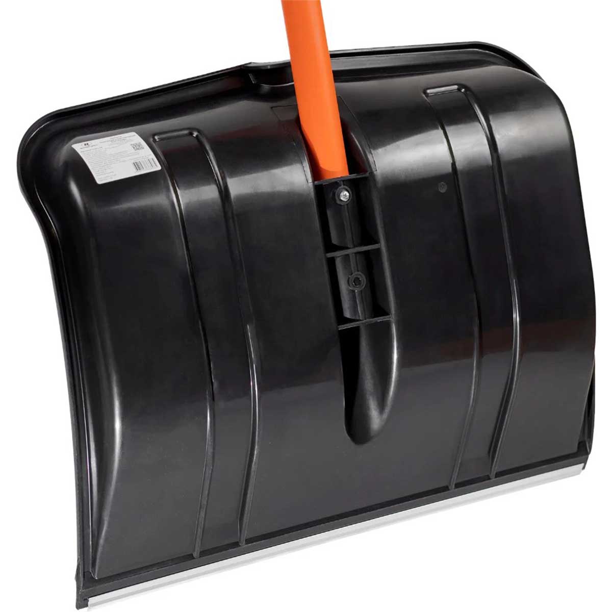 Лопата снег. пласт. "богатырь" 500 х 375 мм (3) с метал. черенком и ручкой, с мет. пластиной "цикл"