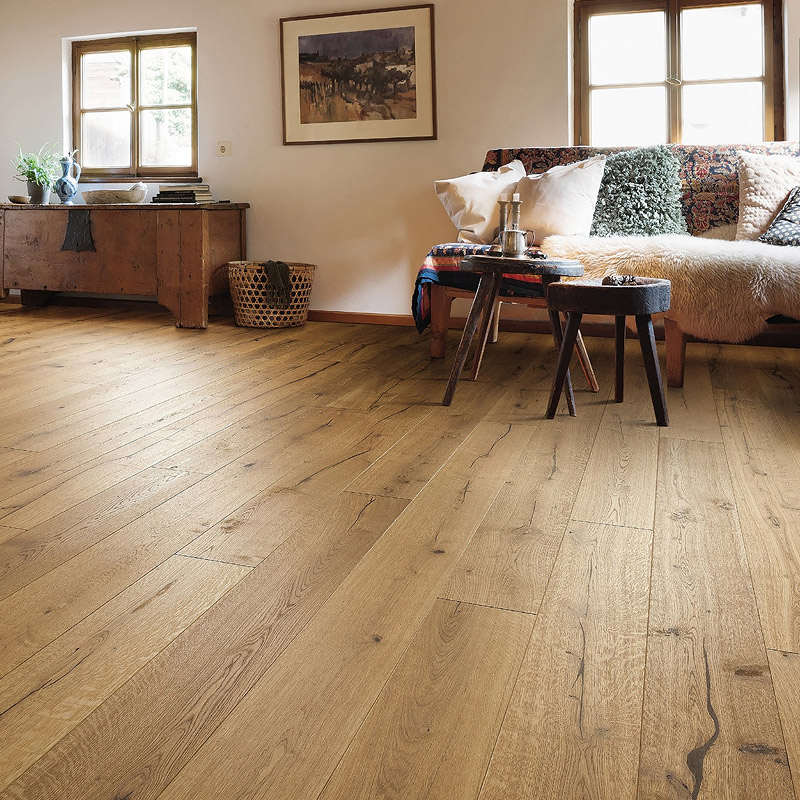 Паркетная доска Haro Series 4000 (5G) 529587 Дуб Алабама брашированный однополосный 4V2200 x 180 x 13.5мм