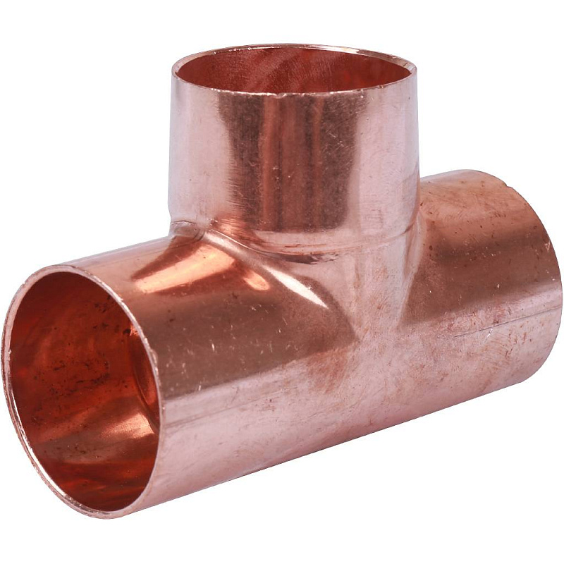 Тройник 54 мм медный равнопроходной под пайку SANHA 1513054