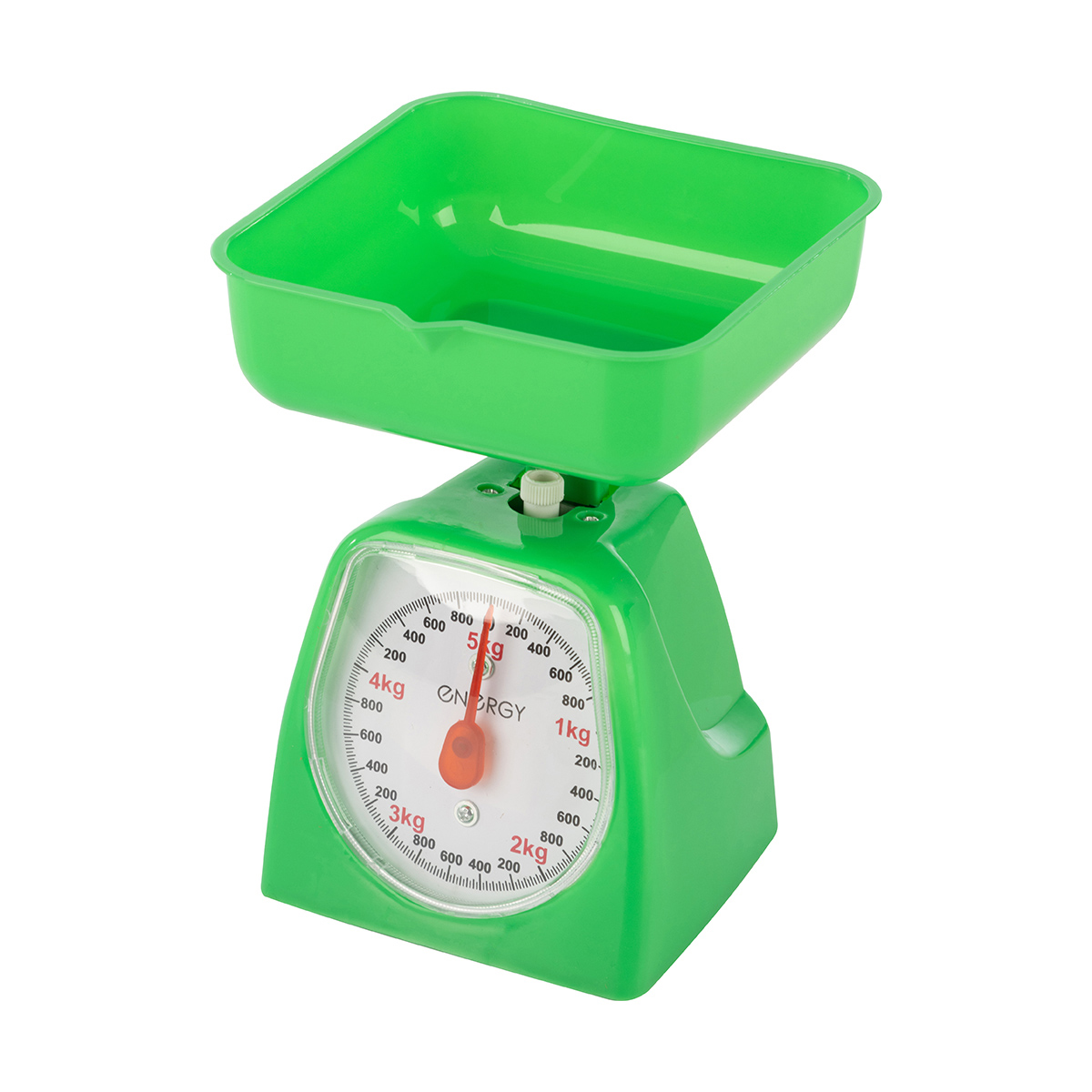 Весы кухонные механические "energy" en-406мк  до 5 кг (зеленые) чаша квадрат. (1/24)