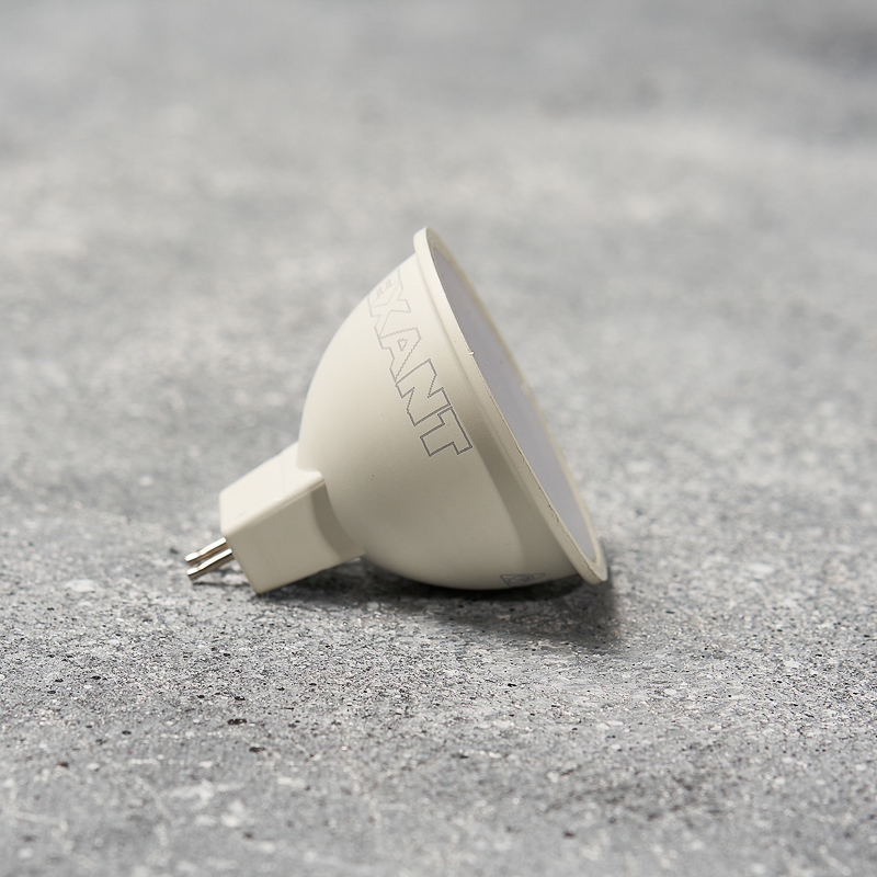 Лампа светодиодная "rexant" рефлектор-спот gu5.3  9,5w 2700 k 760 лм, тепл. свет (10/100) 604-051