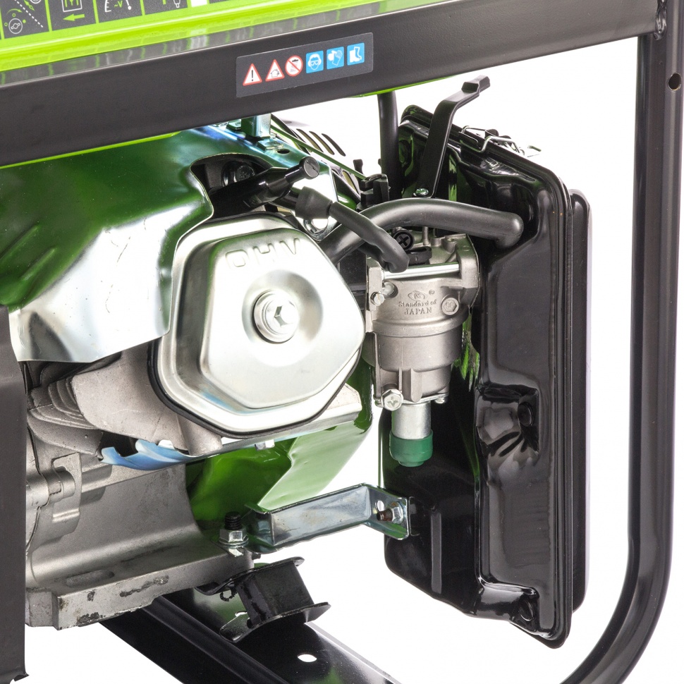 Генератор бензиновый БС-6500Э, 5.5 кВт, 230В, четырехтактный, 25 л, электростартер Сибртех (94548)