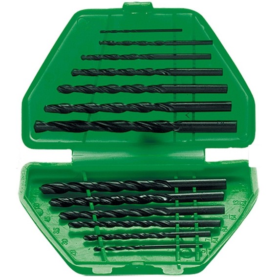 Набор сверл по металлу, 1.5-6.5 мм, (через 0.5 мм), 13 шт, пластиковый бокс, цилиндрический хвостовиковик Sparta (723455)