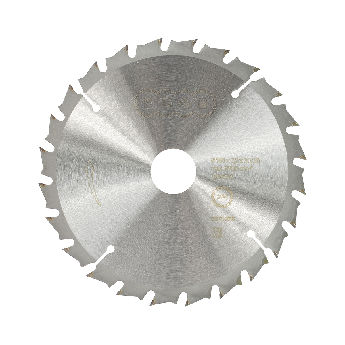 Диск пильный по дереву 185 х 30/20 мм, 24 зуба (1/50) "edge by patriot" 810010018