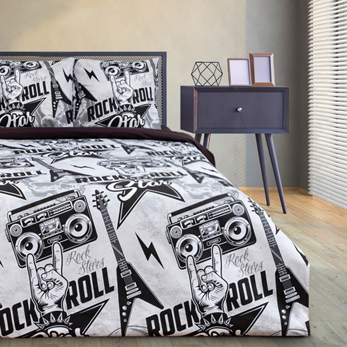 Постельное белье "этель" rock star 1,5 сп. (бязь) (1) 7533825