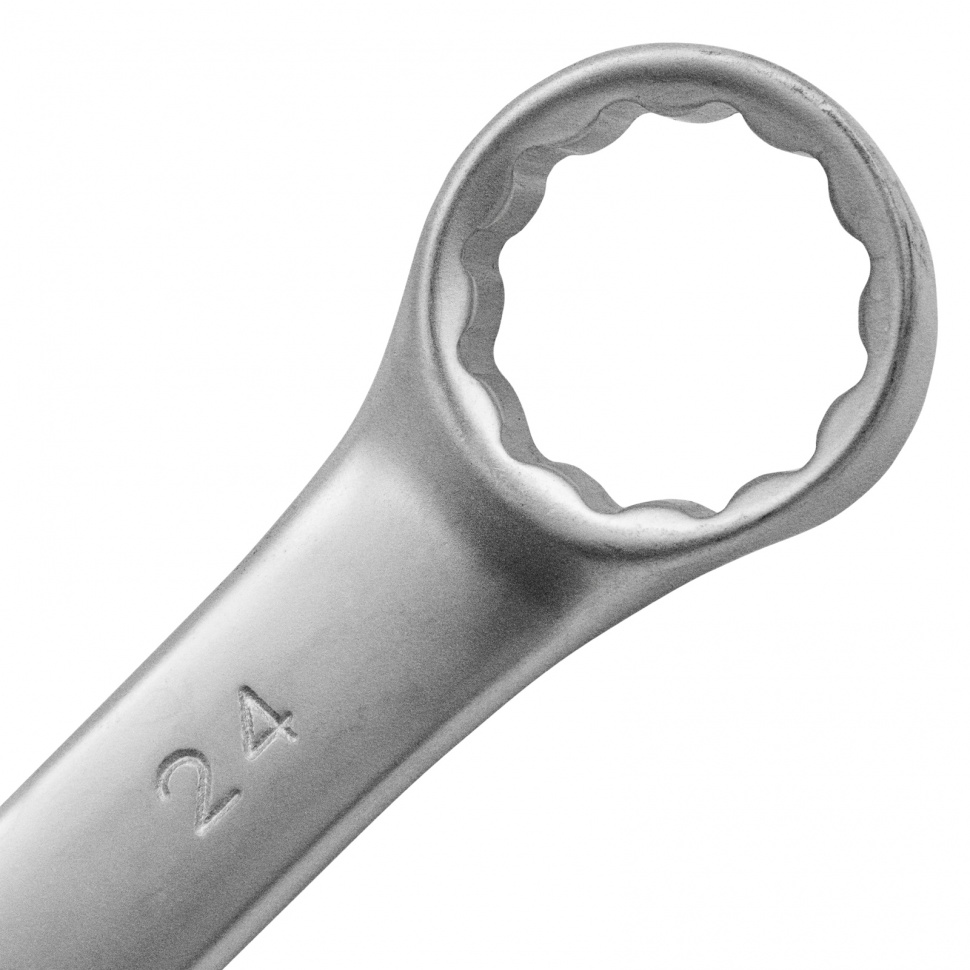 Ключ комбинированный, 24 мм, CrV, матовый хром Matrix (15119)
