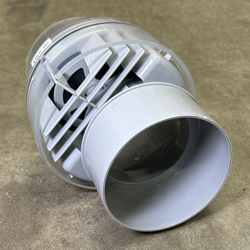 Клапан McALPINE вентиляционный (аэратор) для канализации со смещением и прозрачной крышкой 110 мм