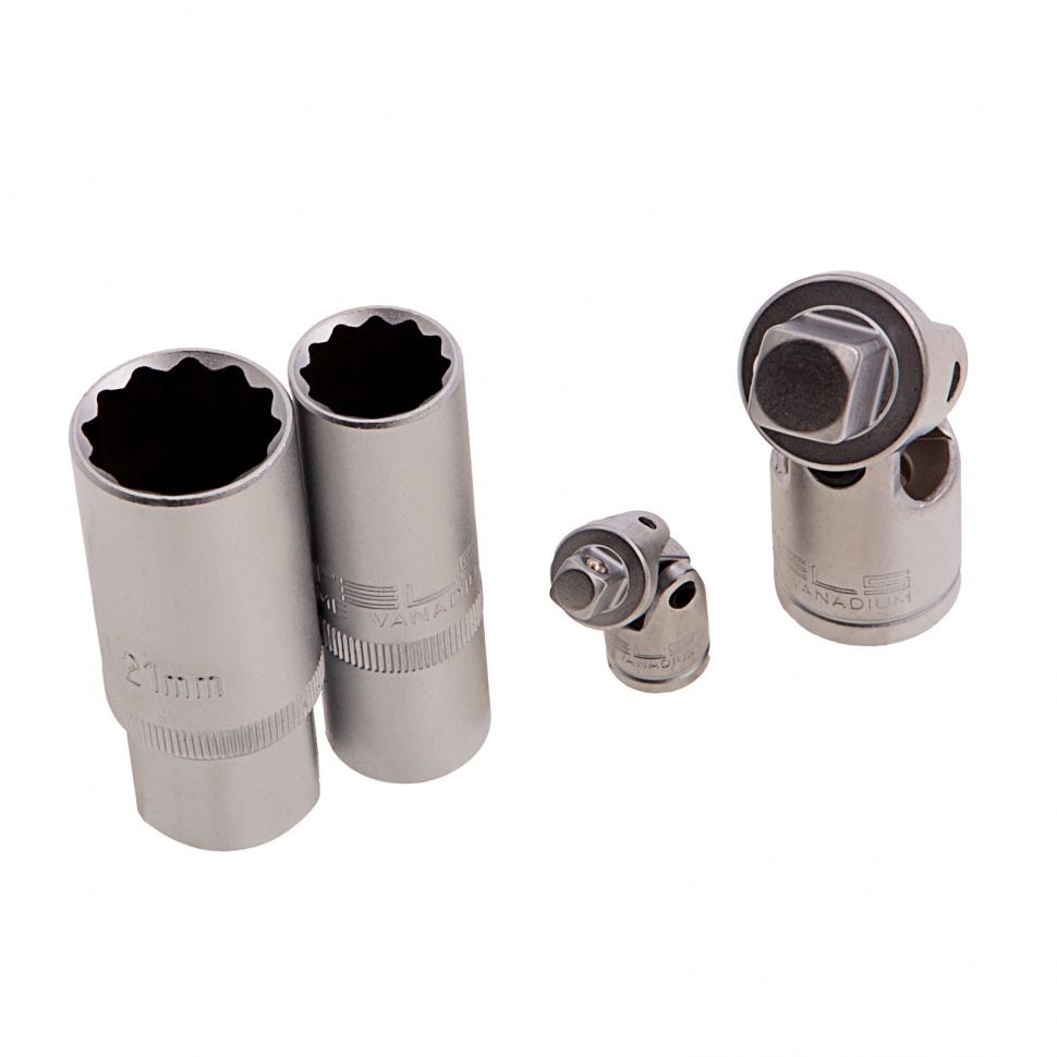 Набор инструментов, 1/2, 1/4, CrV, пластиковый кейс, 76 предметов, двенадцатигранные головки Stels (14116)