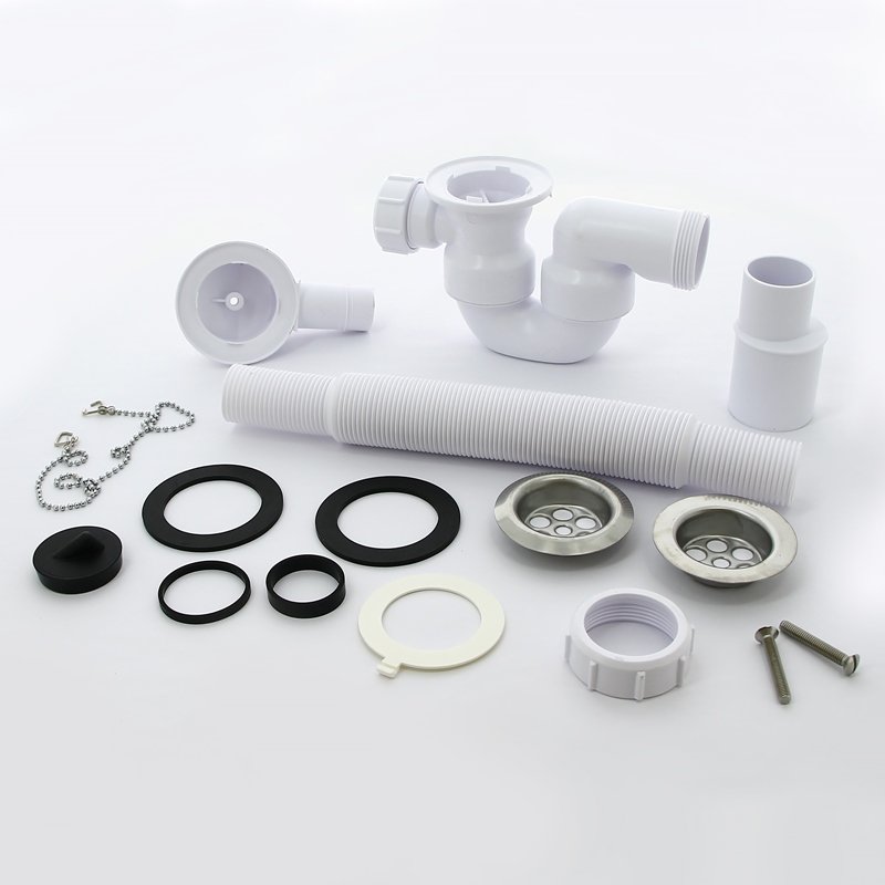 Слив-перелив McALPINE L=310 х 720мм х 34/40 мм. неразборный, с раздвижным переливом