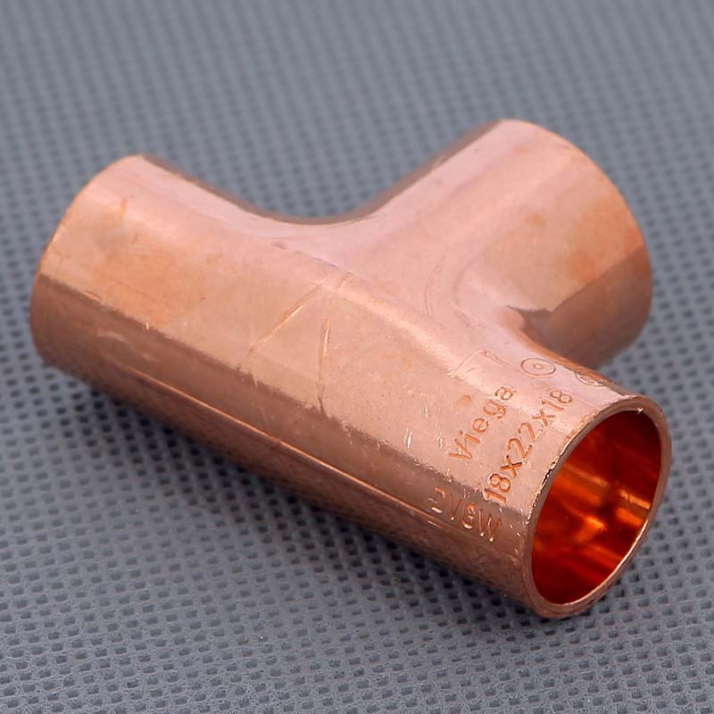 Тройник переходной под пайку 18 х 22 х 18 мм VIEGA медный