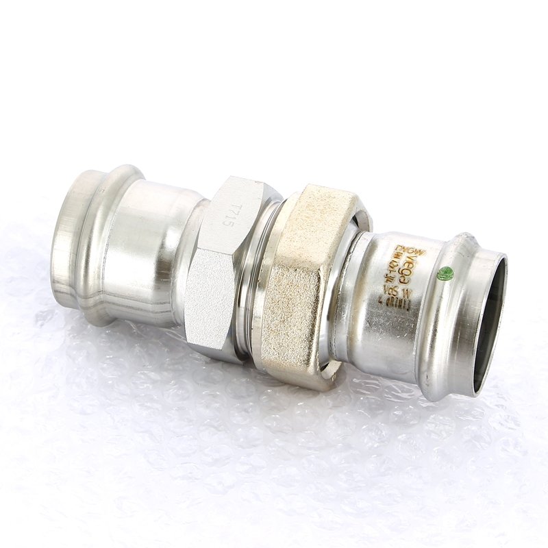 Муфта пресс разборная 42 с плоской прокладкой нержавеющая сталь Sanpress Inox VIEGA