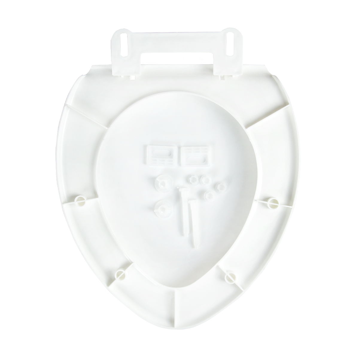 Сиденье для унитаза белое (имп. крепеж) (1/8) "мультипласт"