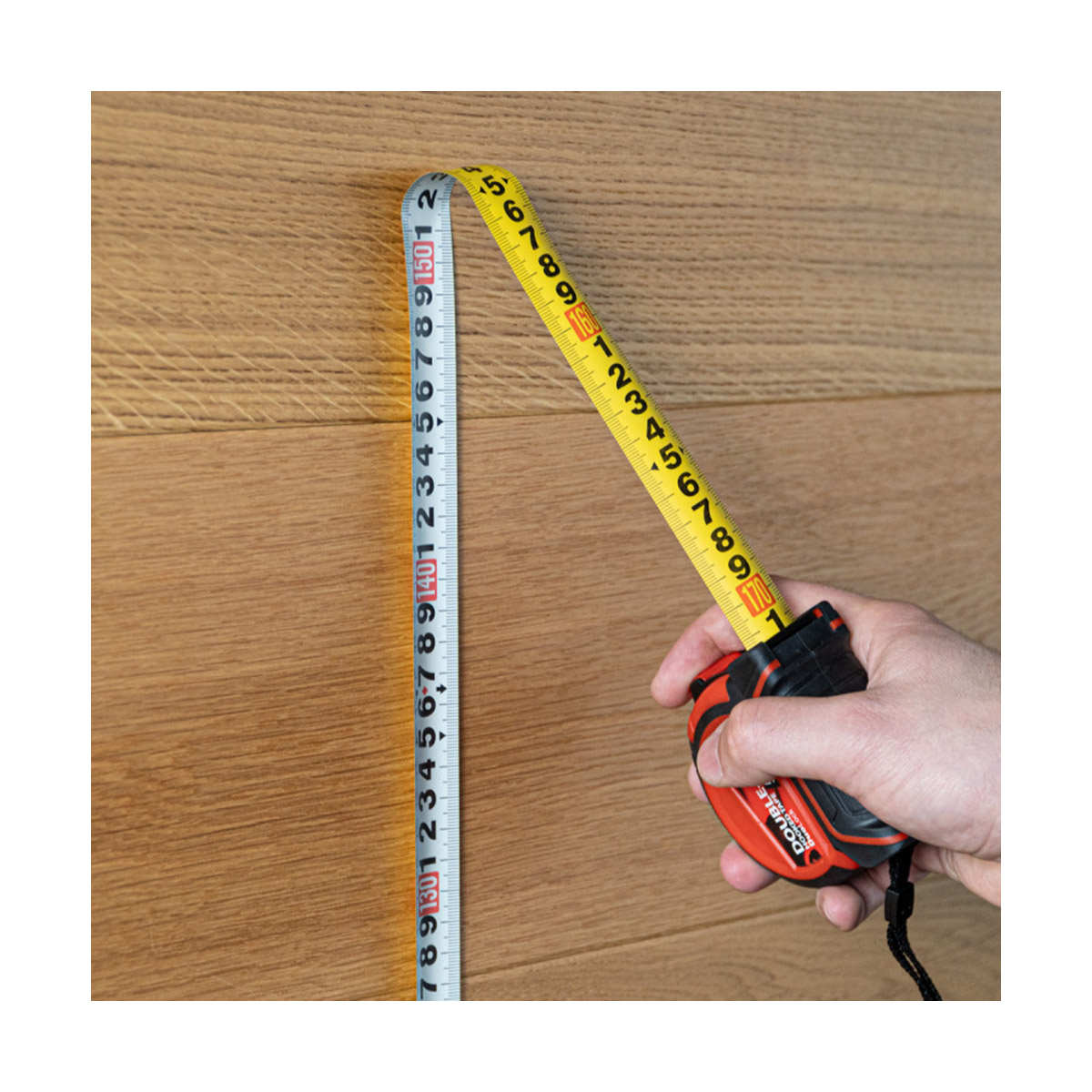 Рулетка с автостопом двухсторонняя шкала 5 м/25 мм обрезин. корпус (1/12/48) "beorol"