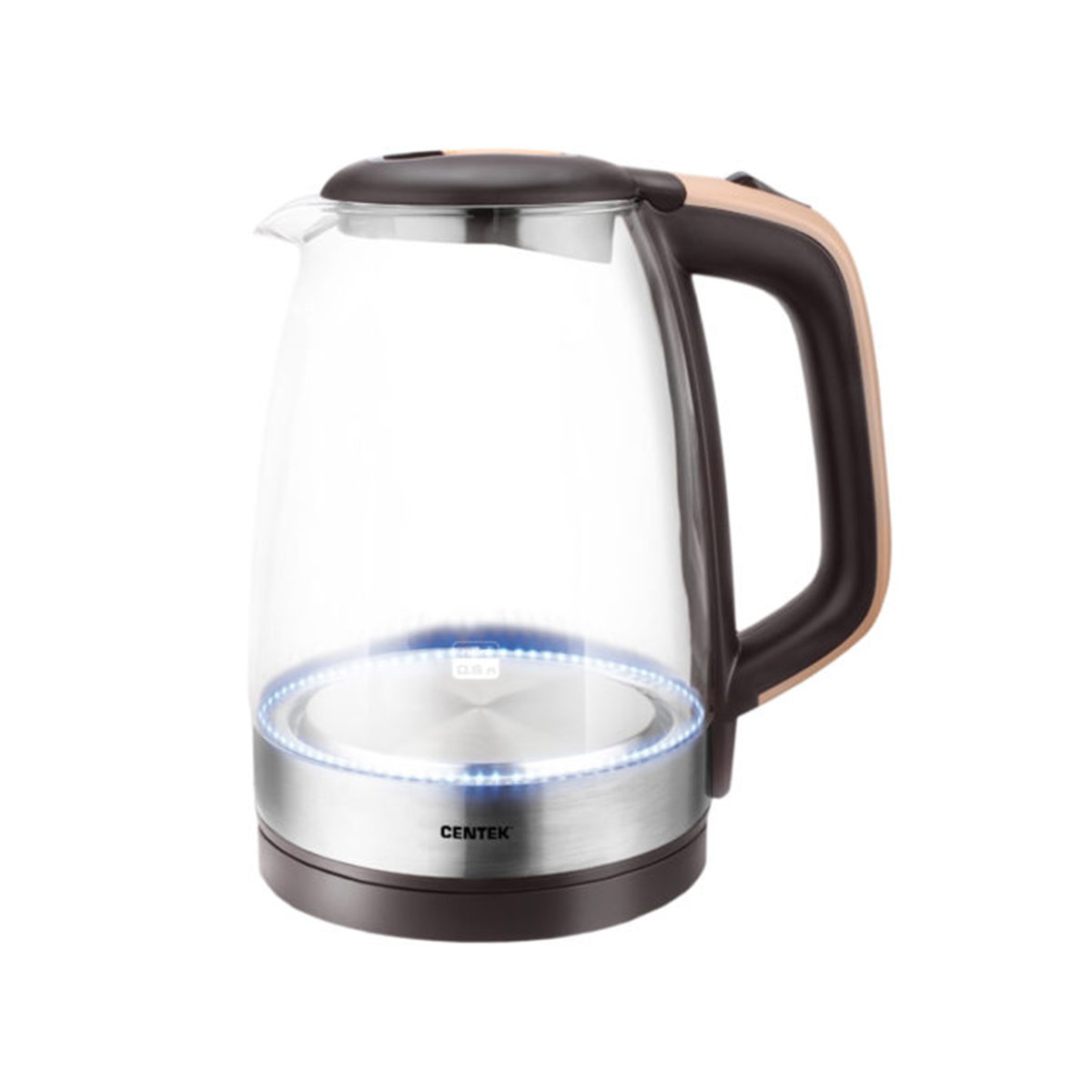 Чайник электр. ct-0065 beige 1,7 л стекло/пластик (1/6) "centek"