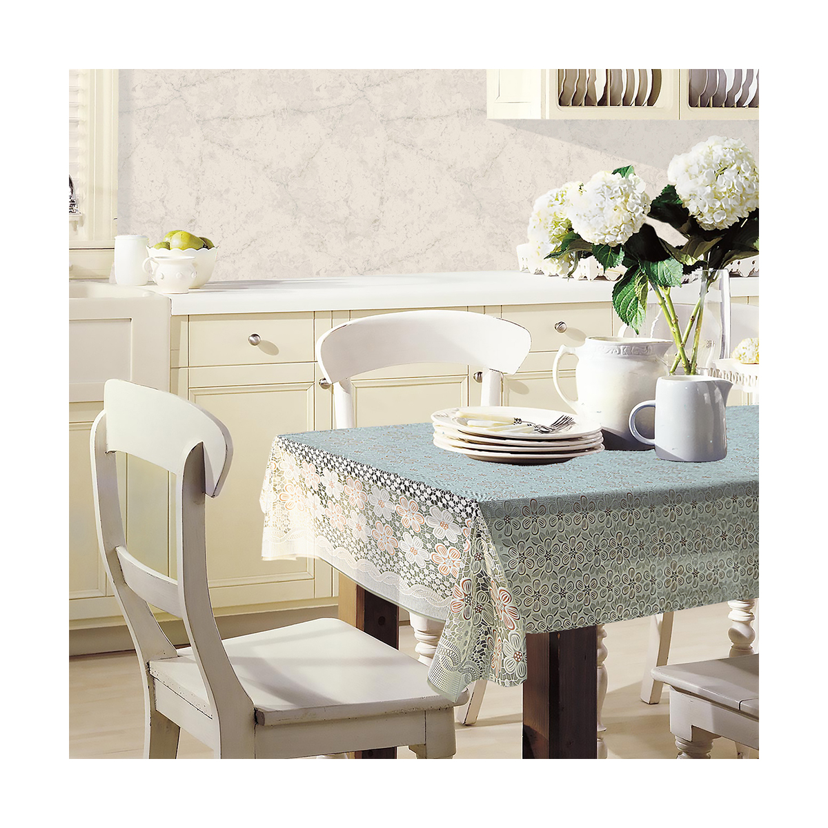 Скатерть пвх "элегия" 110*135 см (1/15) 003-beige\grey