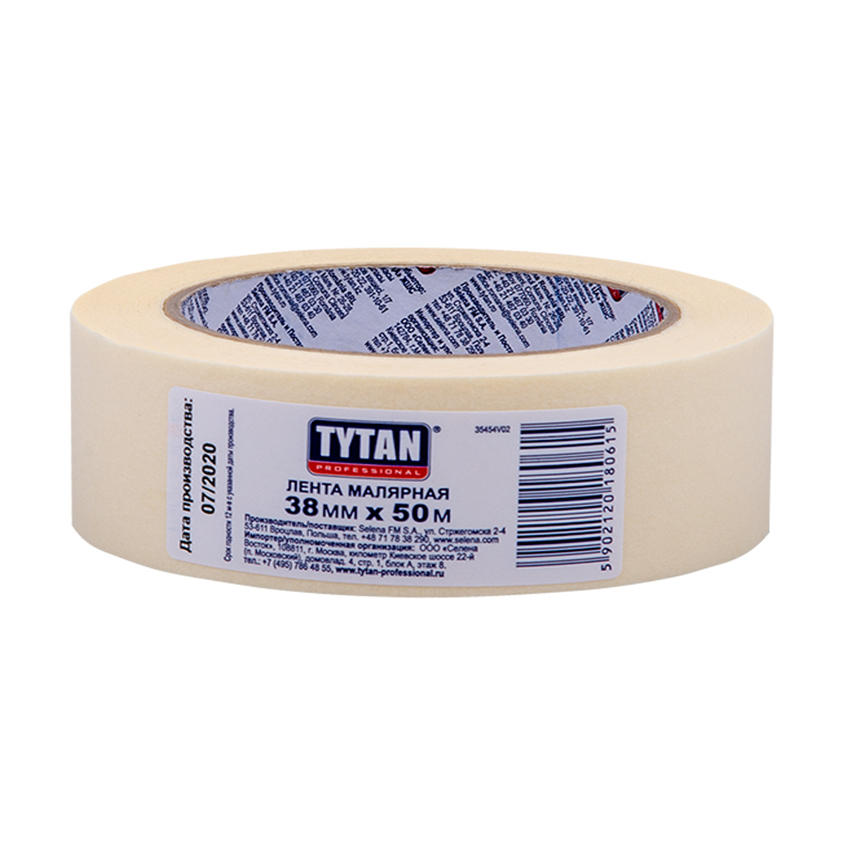 Скотч малярный 38 х 50 (24) "tytan professional"