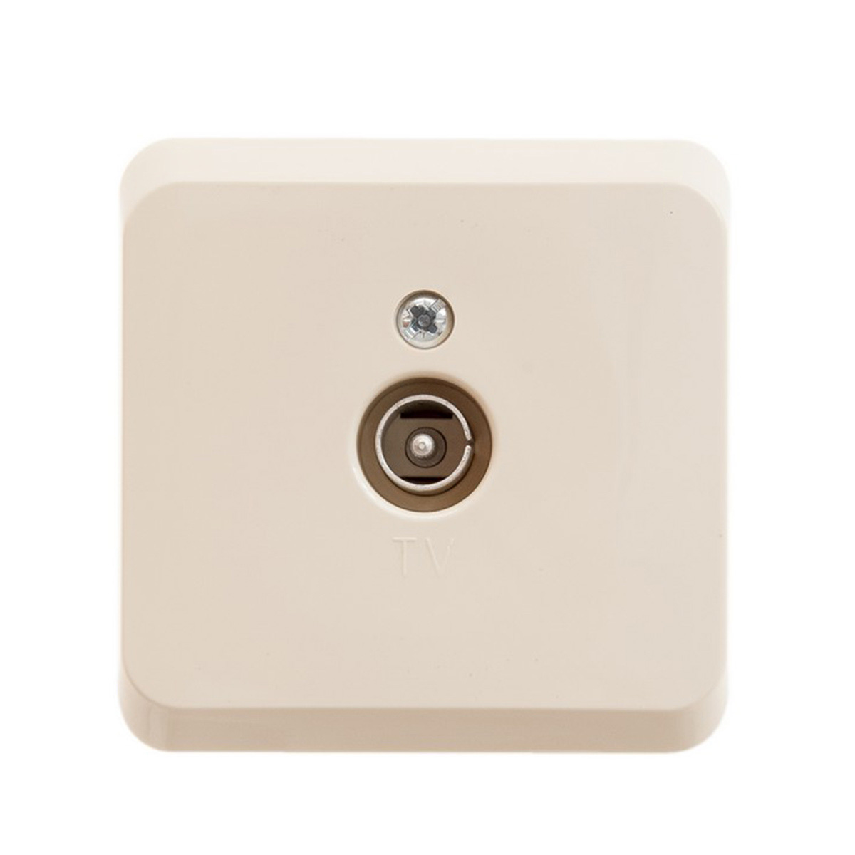 Розетка телевизионная открыт. уст. "этюд" коннектор, кремовый (1/25/200) "schneider"