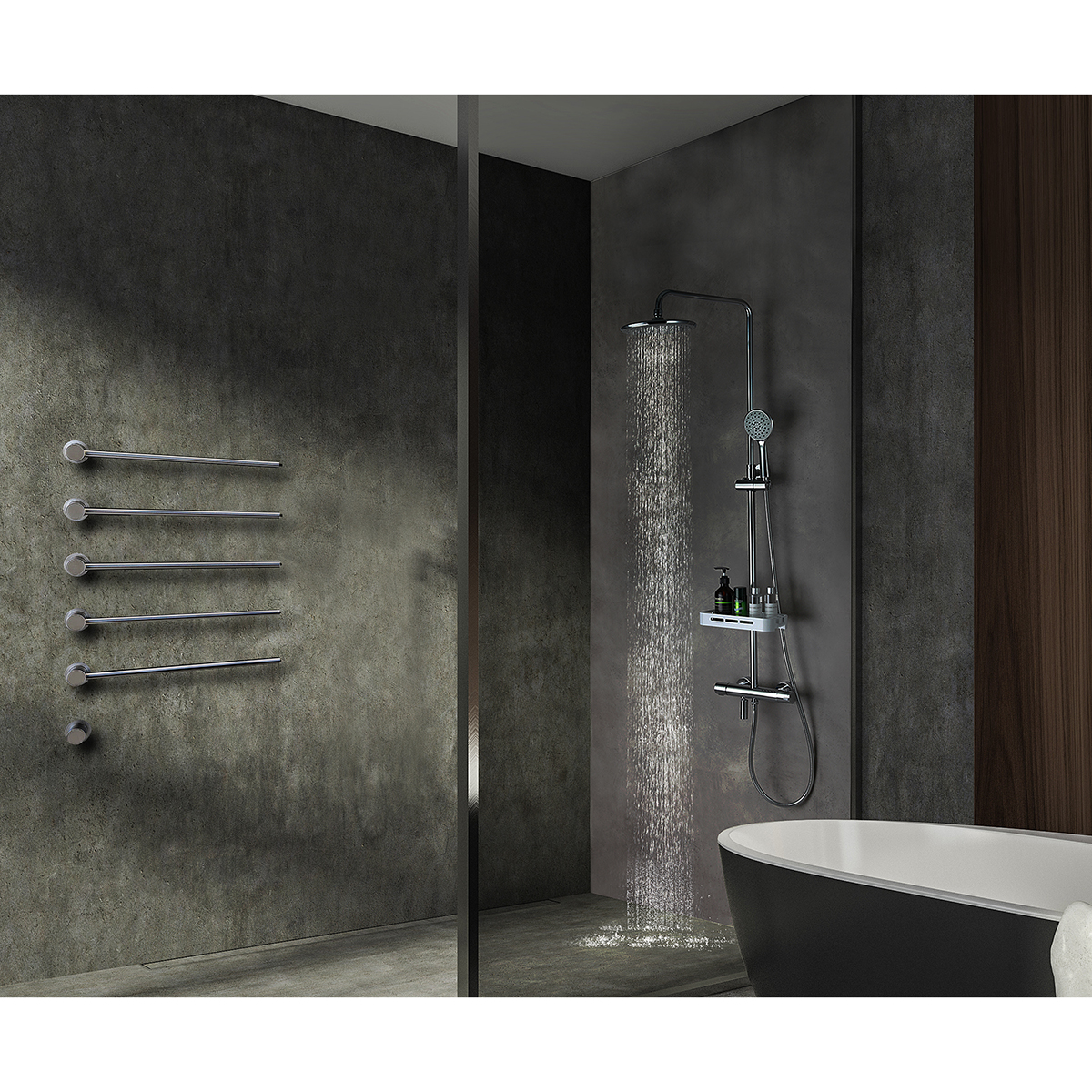 Душевая система "tropic" lm7010c  термостат., верх. душ "тропич. дождь" 1-ф. лейка (1/4) "lemark"