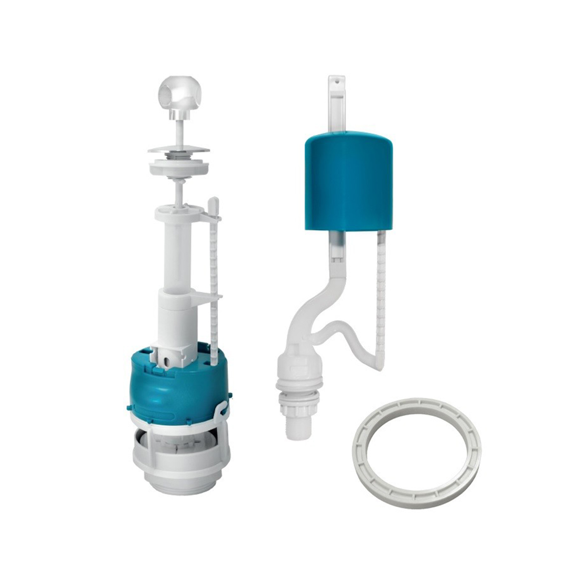 Арматура водосливная шток (белый) нижний подвод (1/25) "инкоэр" и - сба-нпрнрф-б-в р