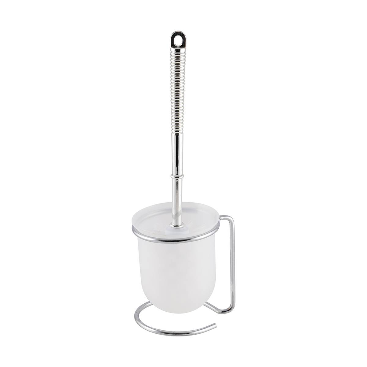 Туалетный набор ерш с подставкой, хром. металл, пластик (1/48) "рыжий кот" b1074