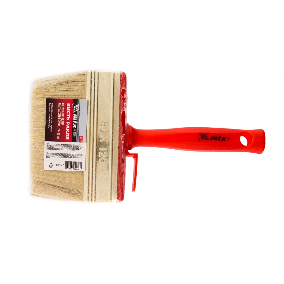 Кисть-ракля, 30 х 120 мм, искусственная щетина, пластмассовый корпус, пластмассовая ручка MTX (84127)
