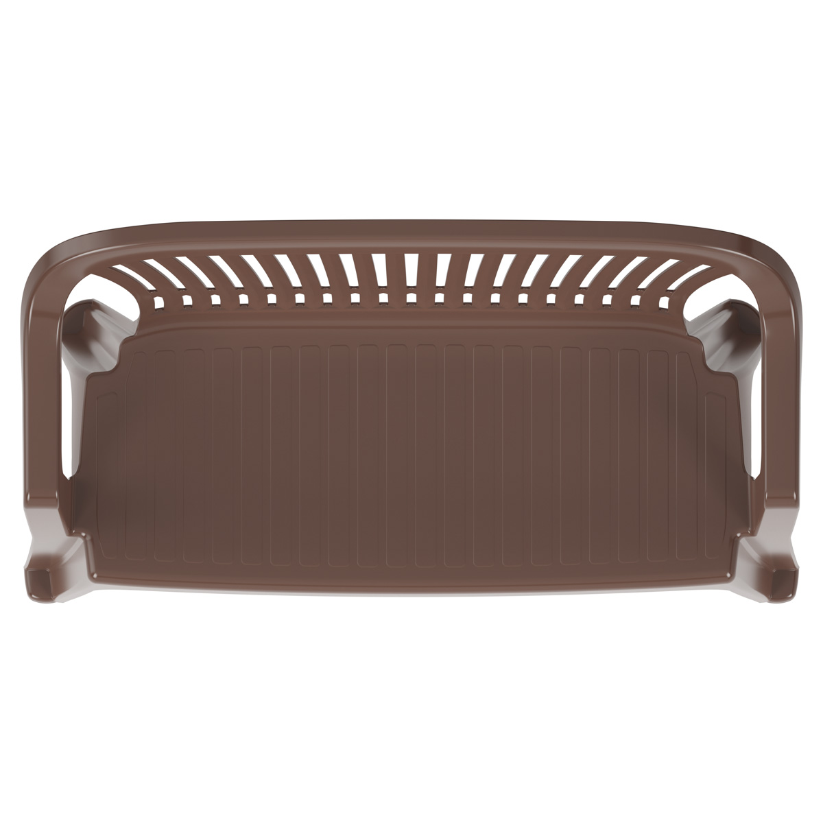 Скамейка со спинкой пласт. "престиж" 115*60*81 см (темн. коричневая) (2) "альтернатива" м5932