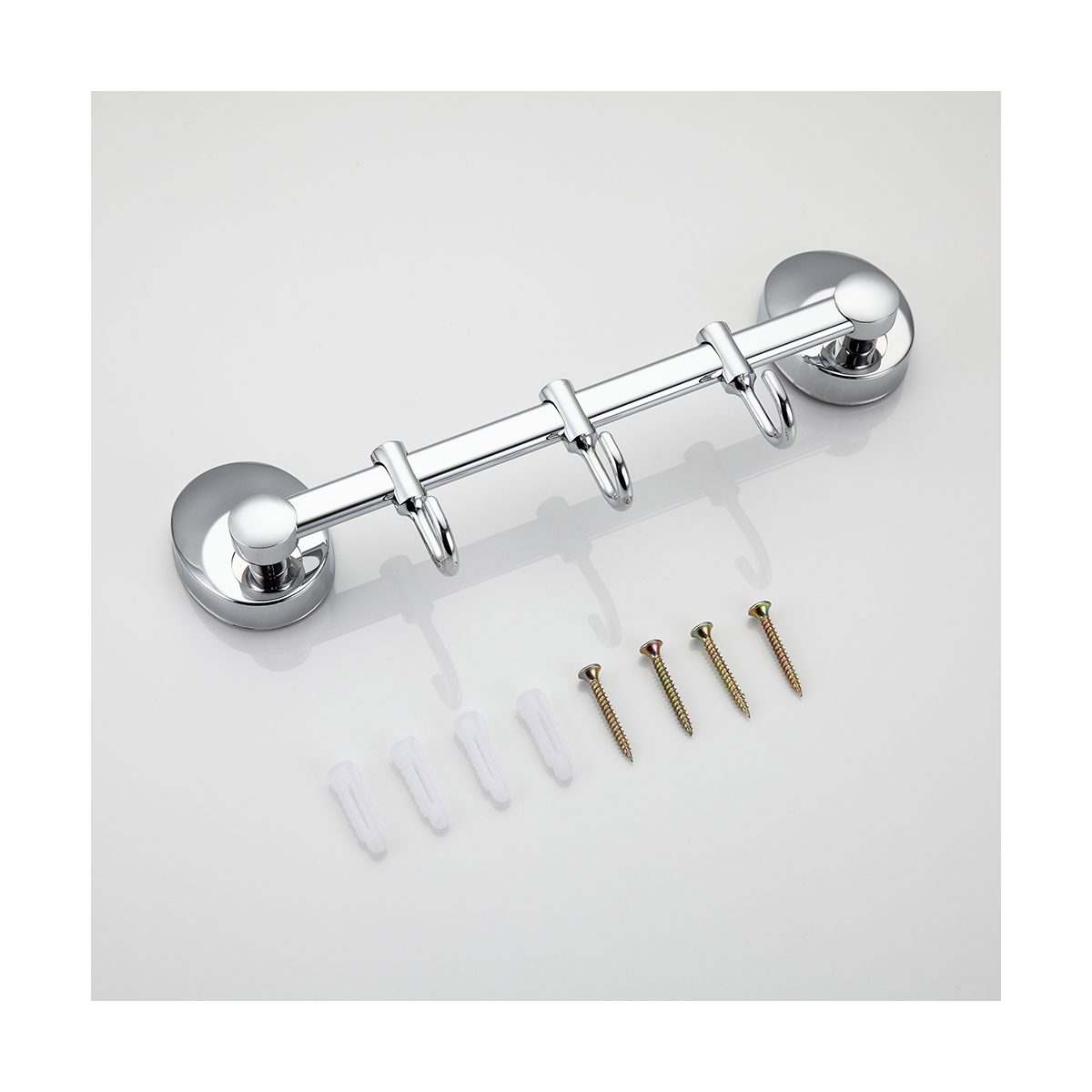 Крючок-вешалка на планке (3 крючка) f1615-3, хром (1/20/40) "frap"